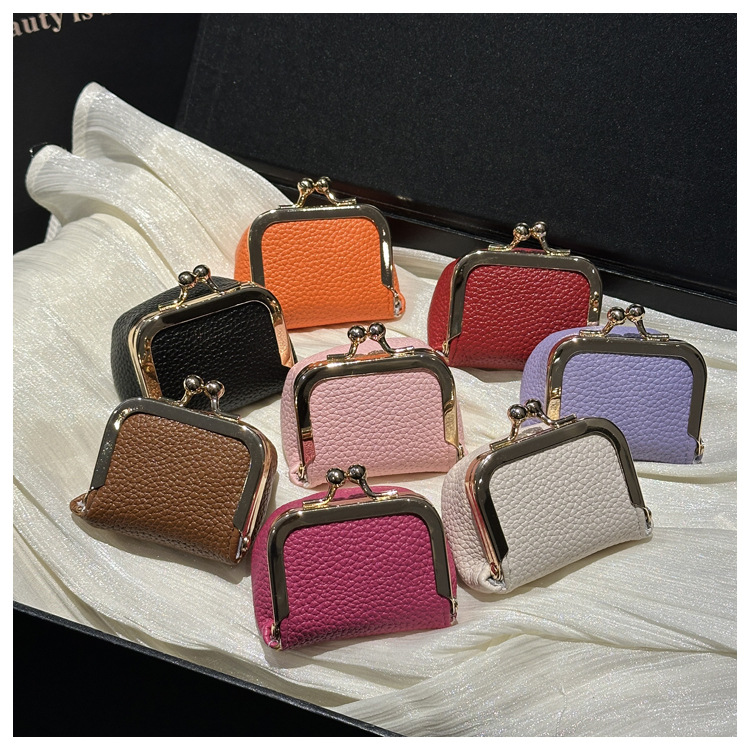 Nuovo stile autunnale Mini portamonete fresco Borsa con chiusura a scatto Elegante piccola borsa quadrata da donna per riporre alla moda_voghion.com
