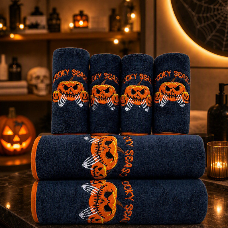 Halloween Coral Velvet Towel Square Towel Bath Towel Six Pack Bath Towel Absorbent Soft Holiday Gift Cross-Border Halloween Coral Velvet Towel Square Towel Bath Towel Six Pack Bath Towel Absorbent Soft Holiday Gift Cross-Border
