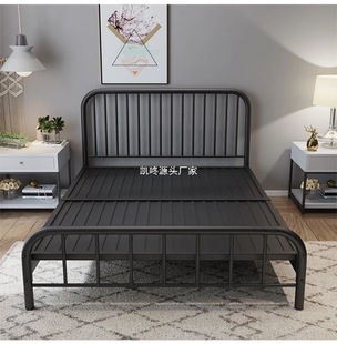 Single iron bed rental house iron frame bed iron bed double bed European style simple modern reinforced home multiple sizes
