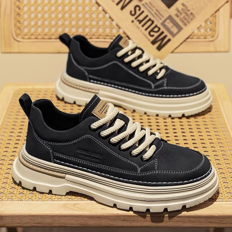 Martens, demi-season footwear, trend universal low boots, sports shoes platform for leather shoes, sneakers