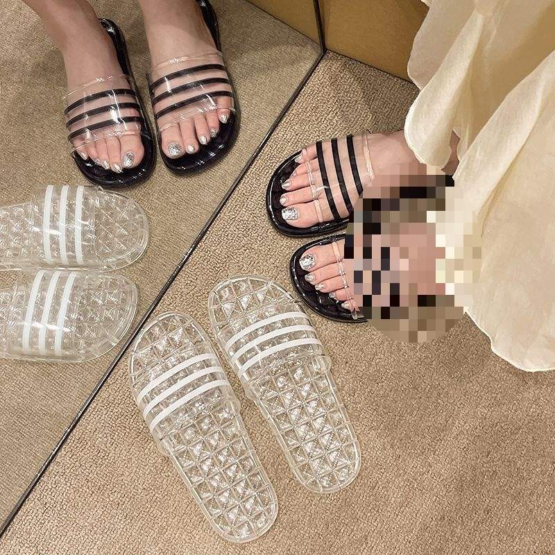 Fairy-Style Cool Slippers for Women, Suitable for Outdoor Wear in Summer 2025, New Versatile Thick-Soled Slide Sandals with Soft Crystal Sole Fairy-Style Cool Slippers for Women, Suitable for Outdoor Wear in Summer 2025, New Versatile Thick-Soled Slide Sandals with Soft Crystal Sole