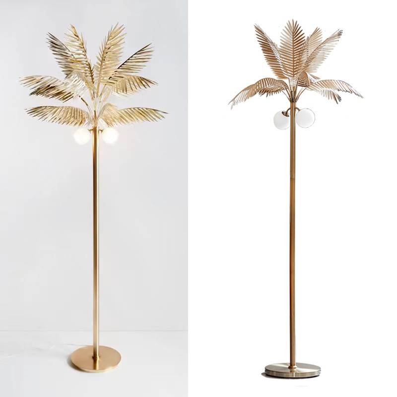 Modern Accessible Luxury Iron Art Coconut Tree Living Room Floor Lamp/Soft Decoration Designer House Hotel Net Red Floor Lamp