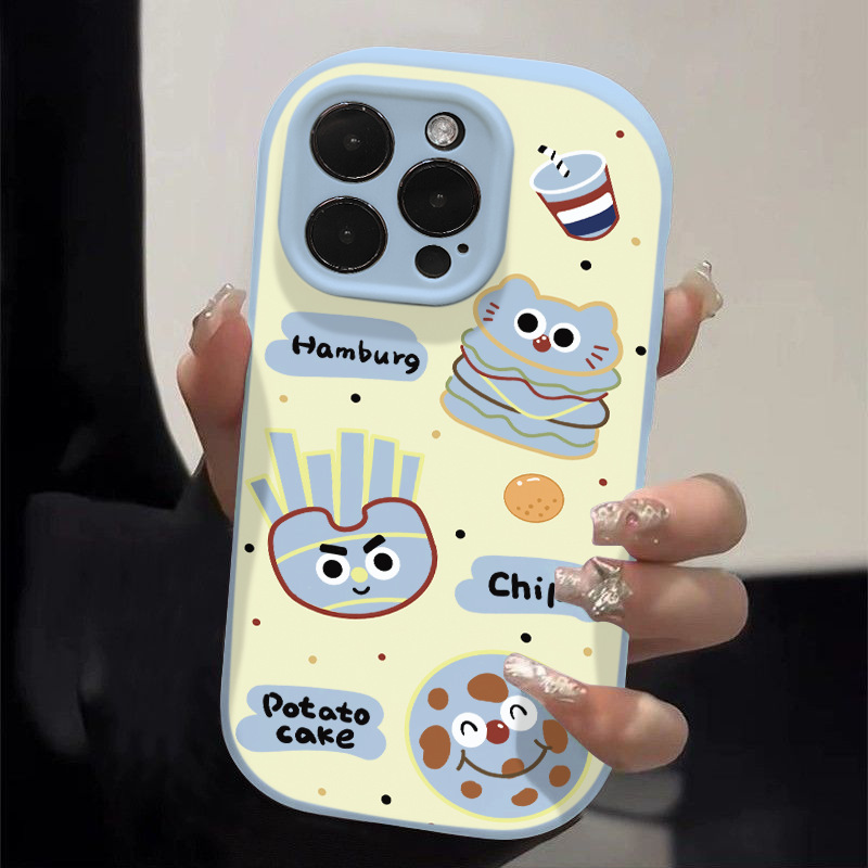 Burger cats are suitable for millet 14 mobile phone case millet 13 women's 10 silicone red rice K30 all -inclusive K40 high -grade K5