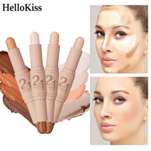 Hellokiss双头立体高光修容棒 修饰鼻影阴影侧影遮瑕笔跨境彩妆