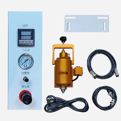 Yapışqan paylayıcı adapterlər dispensing automatic heating device pur - 30cc-hot-melt-valve-thermostat