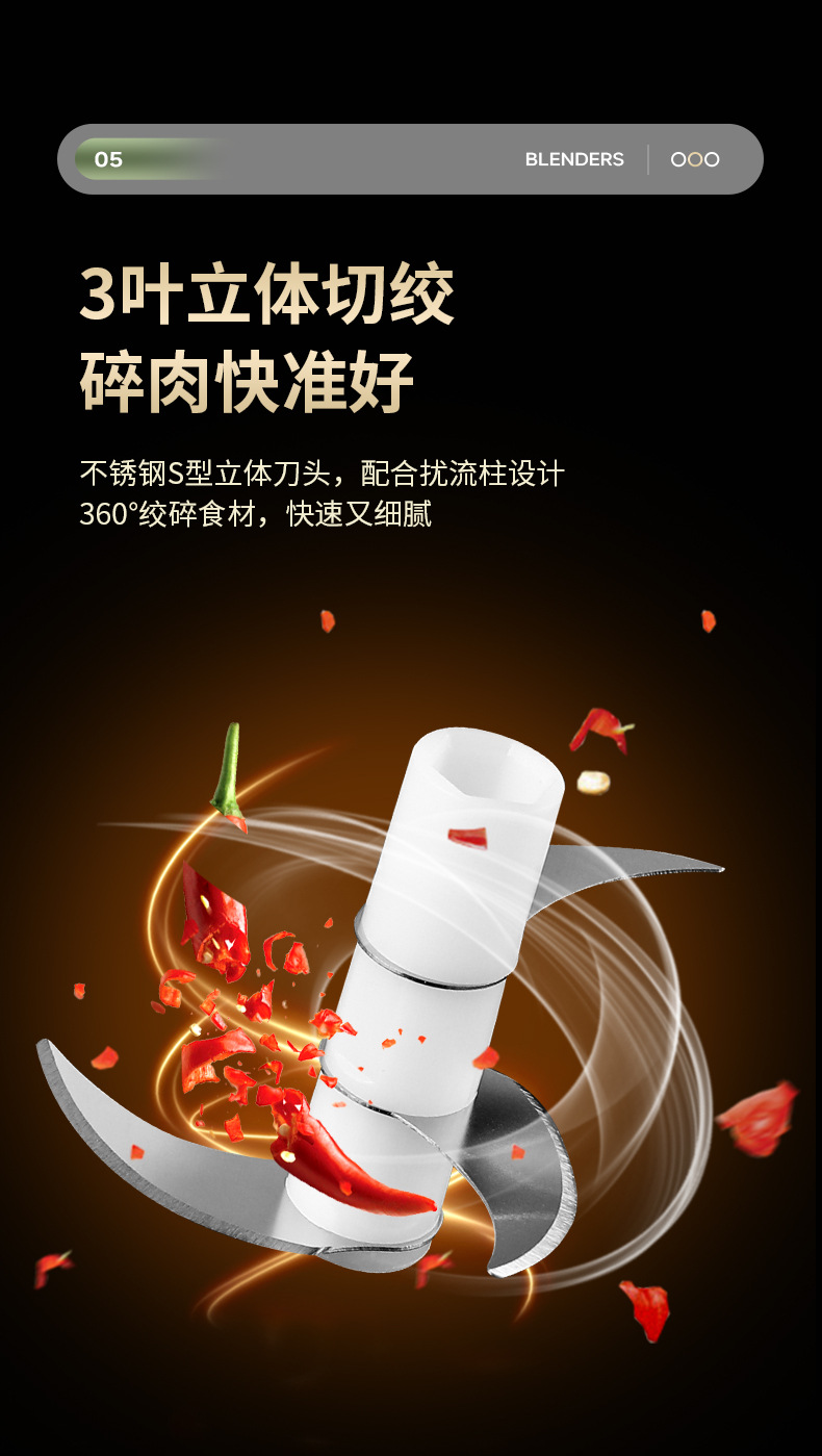 Electric Food Processor Mini Kitchen Garlic Sauce Mixer Baby Food Meat Grinder Household Multifunctional Garlic Crusher