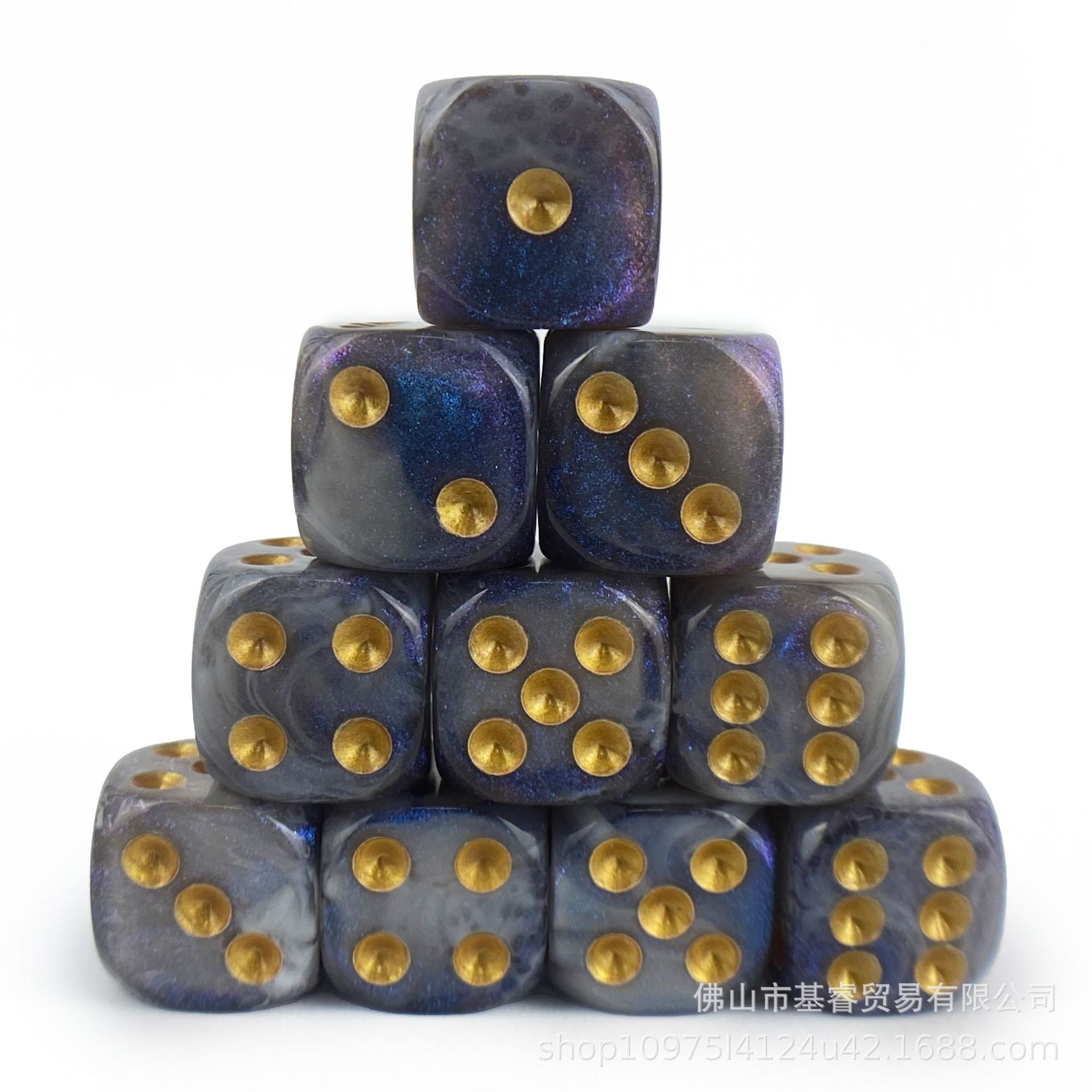 Barra de dados acrílicos de dos colores de camaleón colorido transfronterizo de alta gama KTV entretenimiento dados de dados 16mm esquinas redondeadas