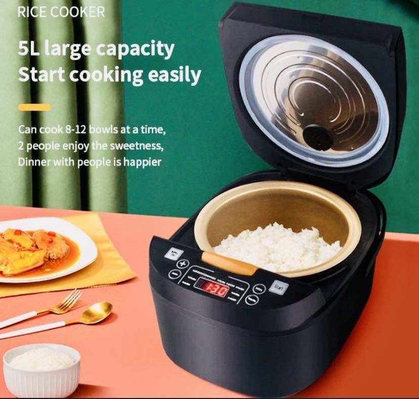 Electric Rice Cooker 5l Large Capacity Smart Multi-functional_voghion.com