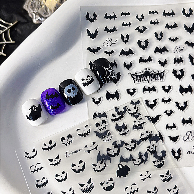 Yitu Ant Picture Halloween Bat Nail Art Sticker 2025 New Evil Expression Nail Decoration Yt3831 Yitu Ant Picture Halloween Bat Nail Art Sticker 2025 New Evil Expression Nail Decoration Yt3831