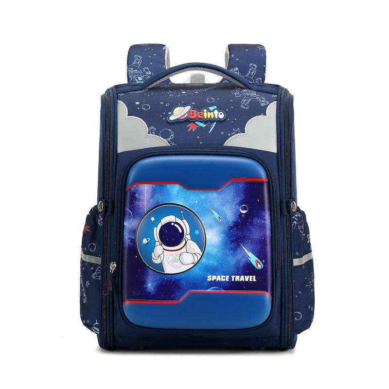 Nuevo estudiante de escuela primaria mochila integrada bolsa de espacio para niños y niñas alivio de Carga Protección de la columna vertebral Grado 1-3-6 niños mochila