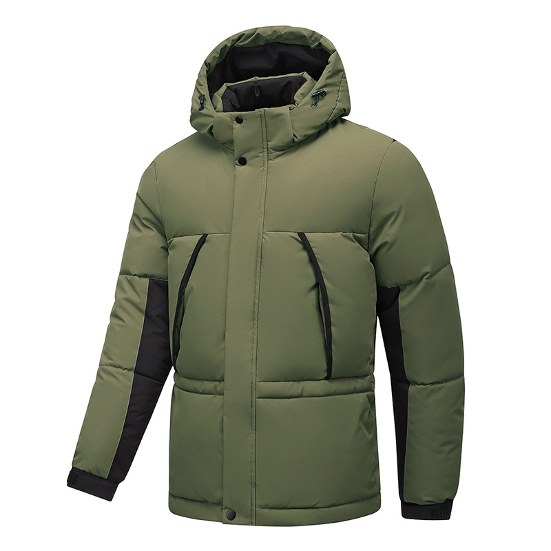 Chaqueta de invierno transfronteriza desmontable sombrero chaqueta de algodón hombre engrosado moda chaqueta de algodón cálida ocio suelta chaqueta de ocio