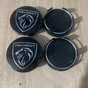 Suitable for Peugeot Hub Cap 60mm New Lion Head Black 3008 5008 Aluminum Alloy Wheel Hub Special Wheel Cover