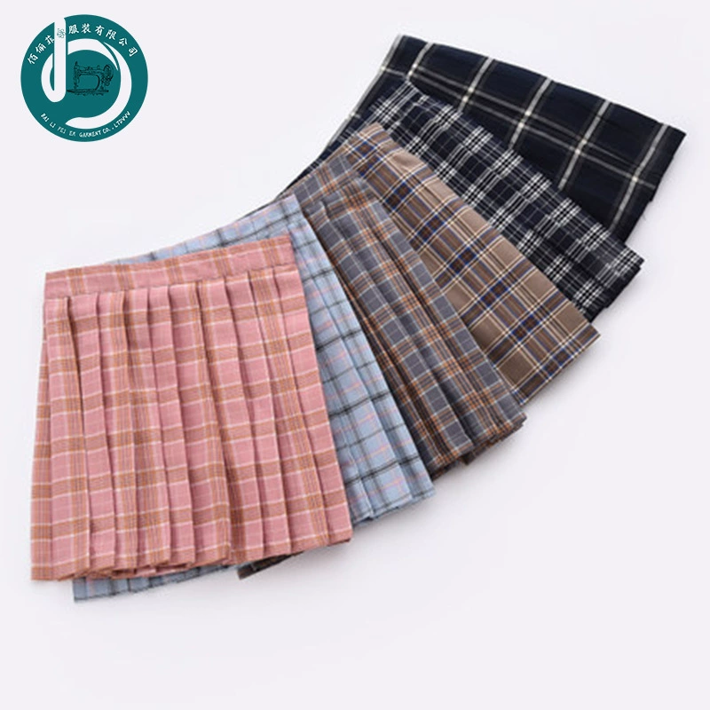 Японская клетчатая юбка JK плиссированная юбка JK Униформа юбка новая клетчатая юбка Harajuku юбка универсальная летняя клетчатая юбка