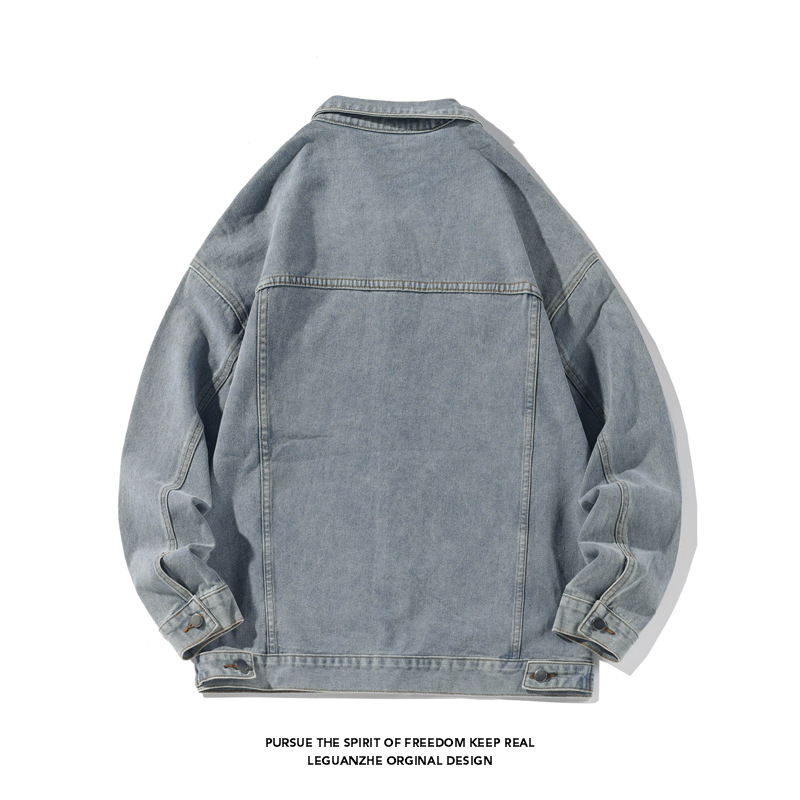 Autumn winter new shirt plus size men's and women's denim top loose jacket_voghion.com