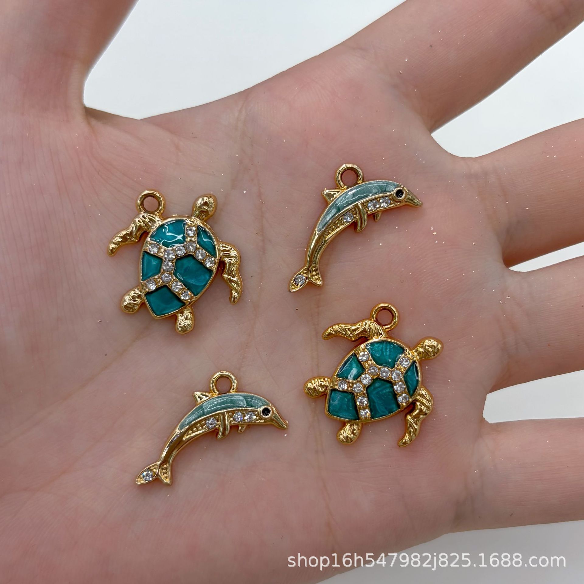 New Turtle Fish Ocean Series Alloy Pendants DIY Hair Accessory Materials Bracelet Necklace Earring Jewelry Accessories