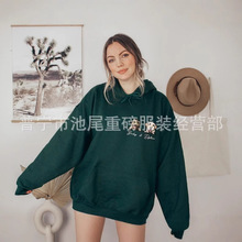 森马秋冬装新款连帽卫衣韩版宽松外套品牌女装批发货源来图定 制