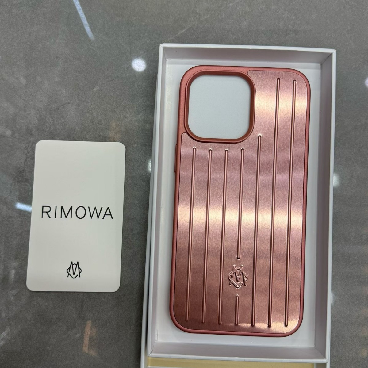Golden suitcase, pink gold