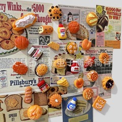 Simulation bread cookies creative refrigerator magnet sticker strong whiteboard decoration Polaroid memo paper photo strong fixing