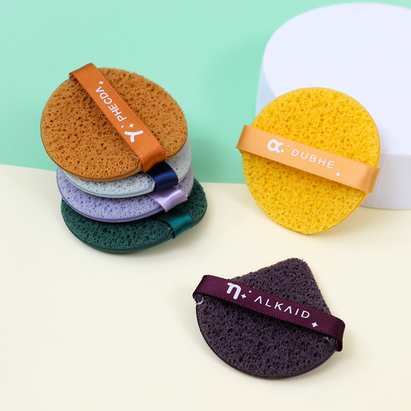 Fábrica personalizada dos lados polvo de pastel seco húmedo doble uso Beidou siete estrellas lavar la cara fijación de maquillaje sin látex esponja de maquillaje cojín de aire