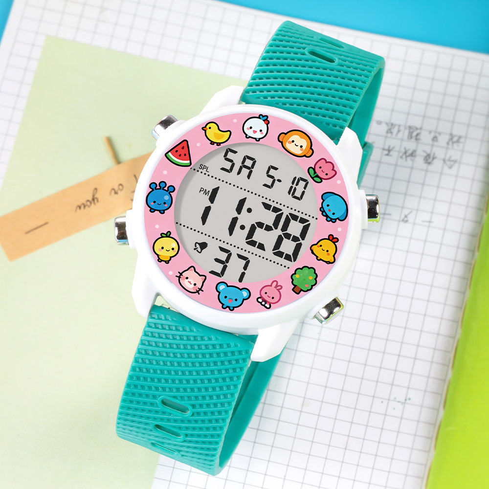 Reloj de tendencia para niños y niñas estudiantes alarma de luz nocturna multifuncional cronógrafo deportivo juvenil reloj electrónico al por mayor