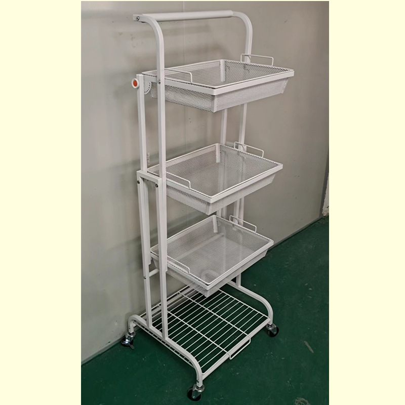 ★4-layer extension storage rack white, flat height 80☆
