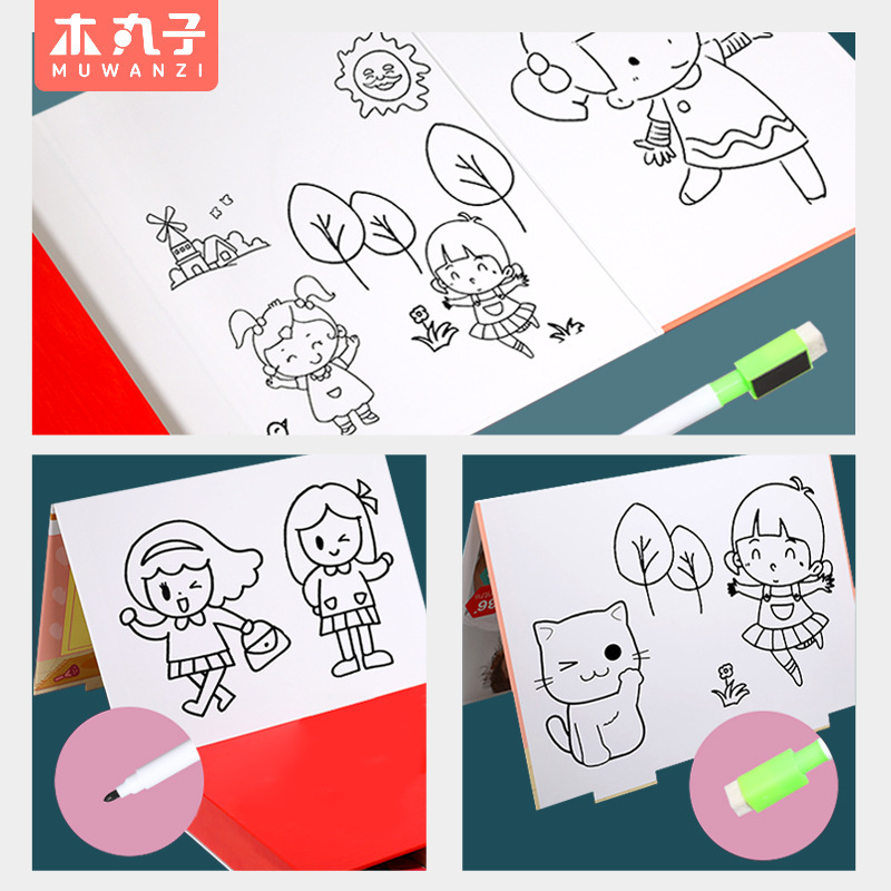 Rompecabezas de expresión animal magnético de madera para niños rompecabezas de doble cara bebé educación temprana Ilustración juguete ensamblado