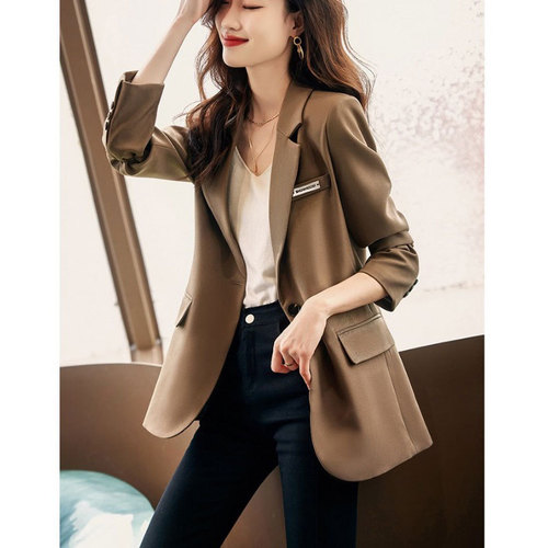  spring new plus size women's slimming suit jacket fat mm one button women's suit [2302]