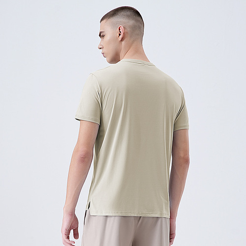 2026 New Ice Silk Cool Quick-Drying T-Shirt Men's Moisture-Absorbing and Breathable Spring and Summer Sports Short-Sleeved Fitness Running Quick-Drying Clothing