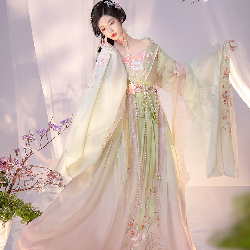 New Original Hanfu Twelve Flowers God Department [Lotus Life All Things] Wei, Jin, Southern and Northern Dynasties Jin Hanfu Female Super Immortal Authentic Product