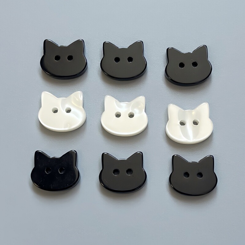 Black Kitten Buttons, Cute Cat Buttons, Cartoon Animal Children's Clothing Sweater Handmade DIY Accessories Decorative Buttons Black Kitten Buttons, Cute Cat Buttons, Cartoon Animal Children's Clothing Sweater Handmade DIY Accessories Decorative Buttons