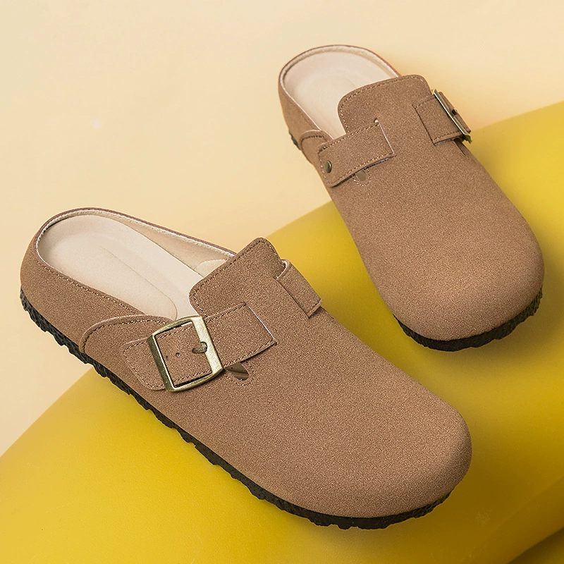Обувь женская весна ретро ботинки повседневные ленивые туфли полторы тапочки женские туфли плоские ботинки Bucken тапочки женские