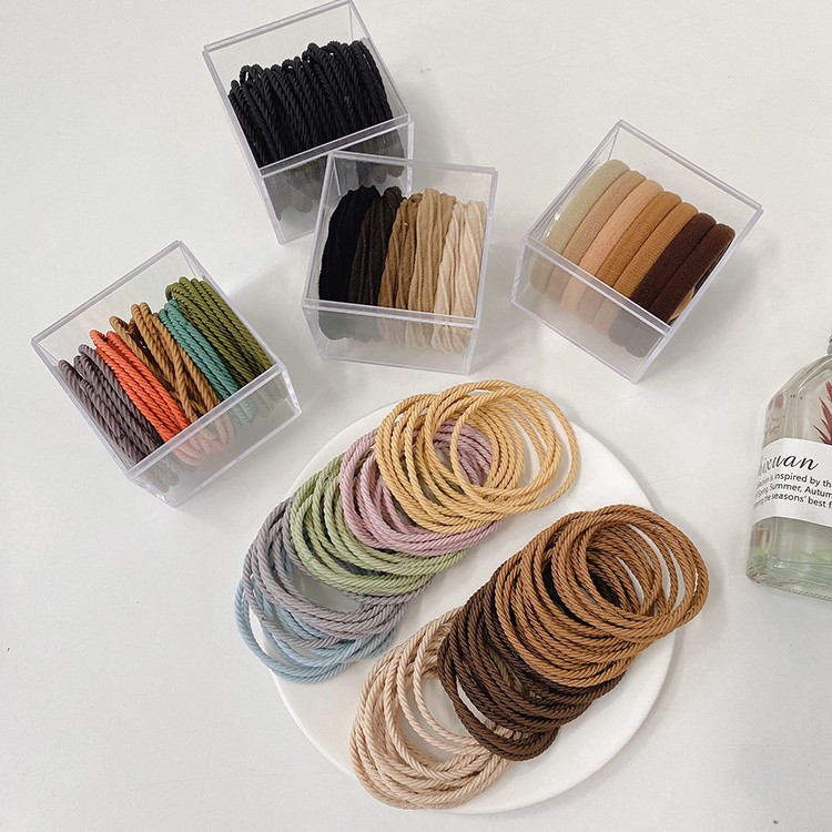 Banda de pelo de alta calidad cuerda de pelo 2022 nuevo estilo cuerda de pelo de las mujeres cubierta de cuero lazo de pelo banda de goma anillo de goma tocado Mori belleza de hadas