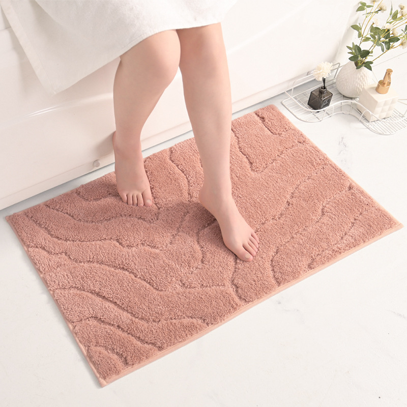 Fábrica directa alfombra de piso dormitorio sala de estar con estrias modernas y minimalistas piso de baño