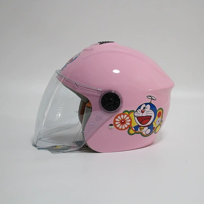 Motosiklet kaskı (dəbilqə), electric car helmet 3C certification - childrens-dbk-pink-and-white-protective-cap-cross-border-model