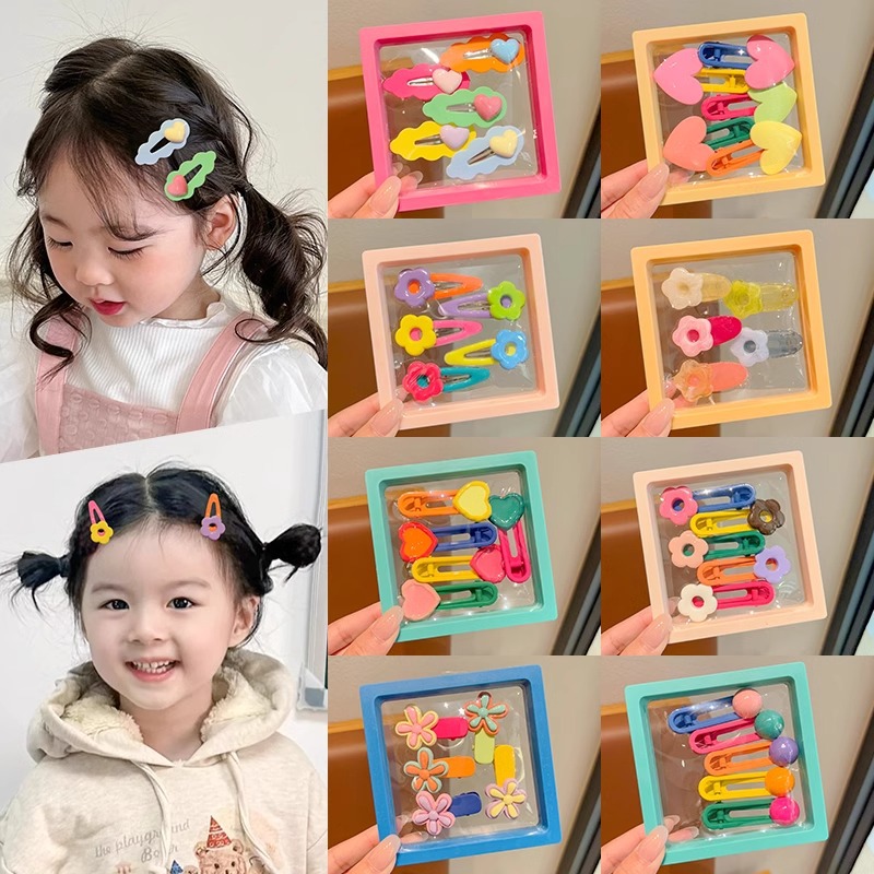 Los niños coloridos lindo caramelo horquilla 2024 nuevas niñas Bangs clip bebé lado roto clip de pelo tocado