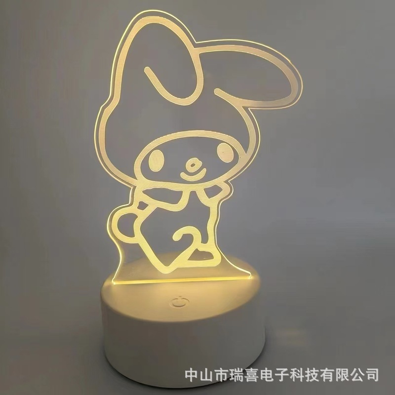 クロスボーダークリエイティブ Nezha Labubu 3D ナイトライトアクリル雰囲気ライト誕生日ギフトベッドサイド子供用テーブルランプ|undefined