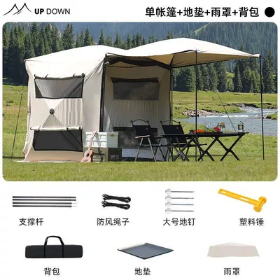 Fiberglass Frame, Sun Protection and – Avtomobil dam çadırları - single-tentfloor-matrain-covercanopy-three-layers-of-thickening600d-oxford-clothextra-thick-silver-coating
