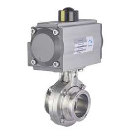 卫生级气动蝶阀 食品级气动快装卡箍蝶阀 高洁净蝶板阀