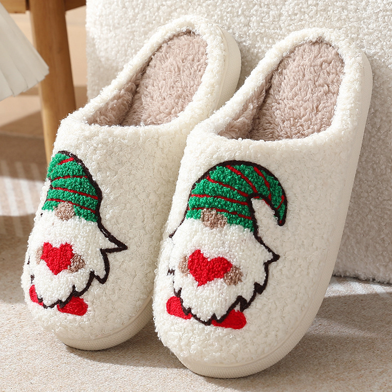 thumbnail image 1 of Zapatillas populares de algodón para mujer, pantuflas de algodón cálidas de felpa para invierno, Navidad y Halloween, para interior y hogar, 1 of 5