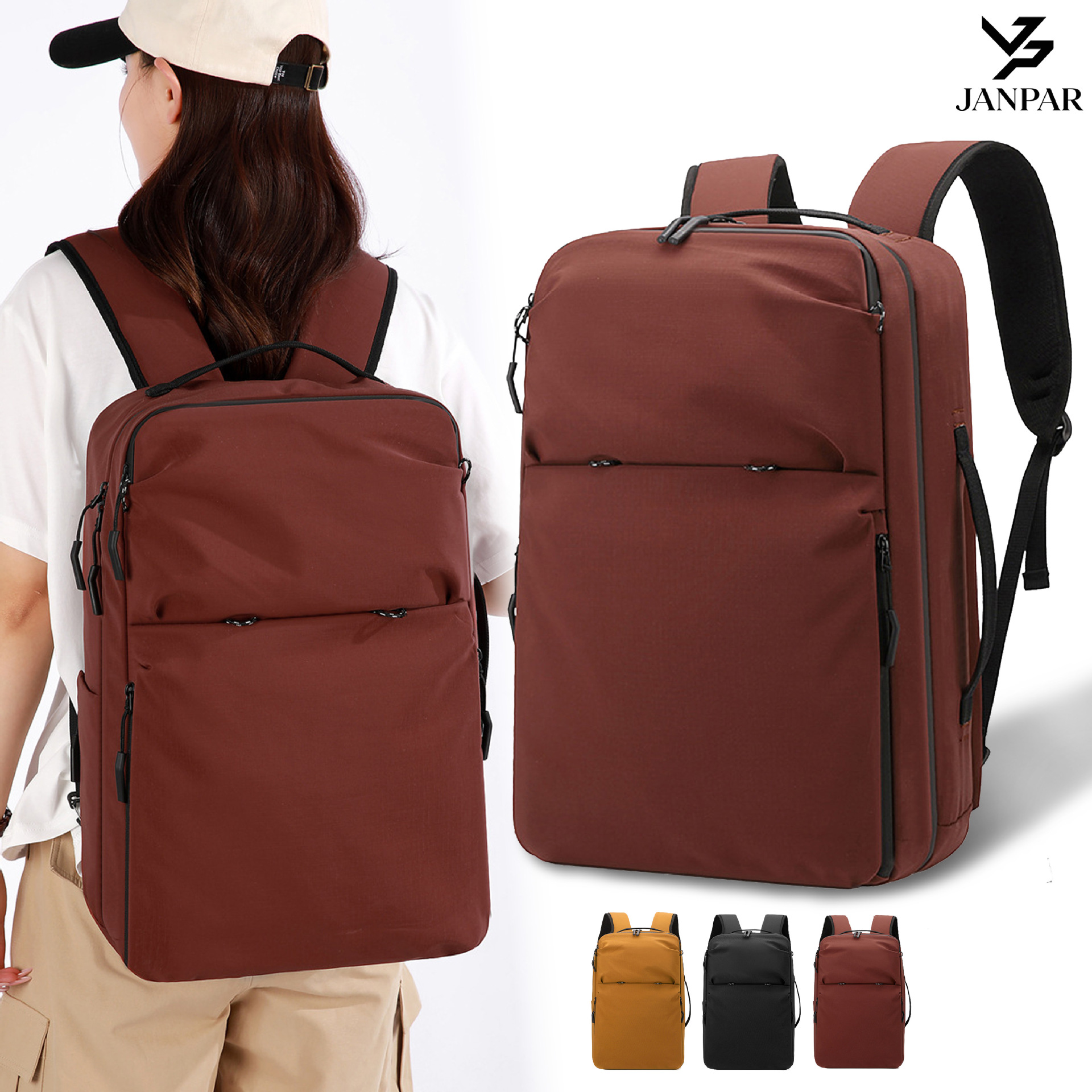 Large-capacity men's backpack for business commuting and travel, lightweight computer bag, stylish and casual men's backpack