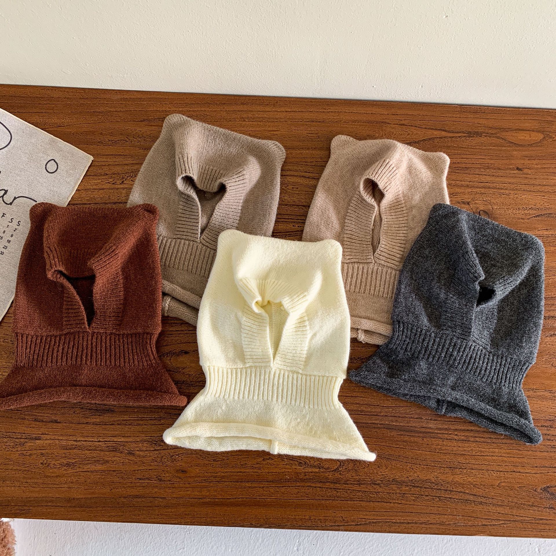 Sugar Pear ropa infantil sombrero bufandas sombrero de estilo extranjero para hombres y mujeres niñas tejer bebés invierno sombrero de lana sombrero protector de orejas