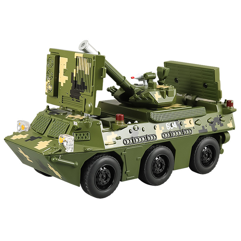 Nuevo modelo de coche de aleación Haodi 1:32 infantería tanque militar carro sonido luz luz atrás coche de juguete modelo musical adorno