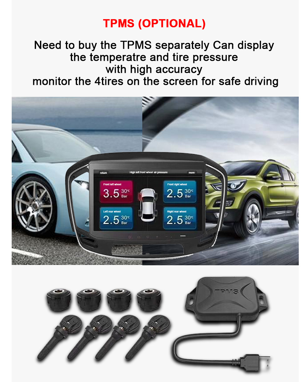 Toyota Tacoma/Hilux Modification Special 12.1inch Android Large-Screen High-Definition Reversing Image Display