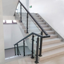楼梯扶手钢化玻璃护栏自建房自装楼梯立柱别墅不锈钢扶手阳台栏杆
