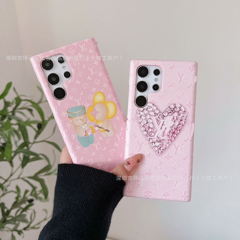 Luxury Trendy Brand Suitable for Samsung Galaxys25Ultra Mobile Phone Case S22+/S23 Half Pack S20 Hard Shell S21 Female