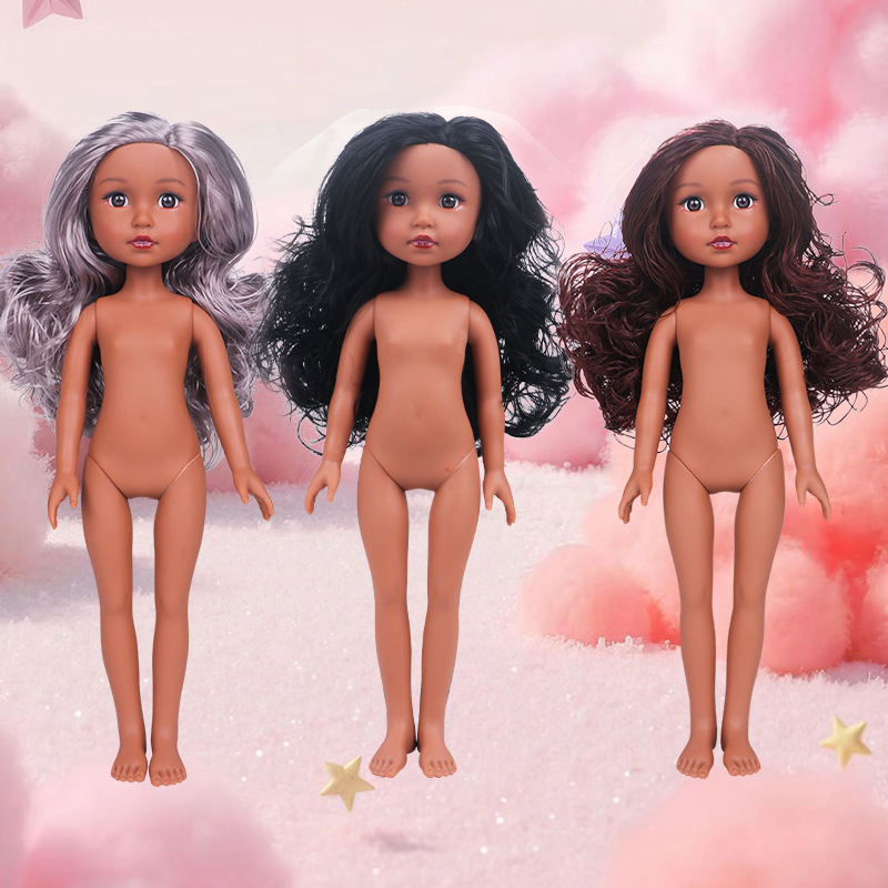 12inch American Girl Doll Simulation Princess Set Reborn Doll Vinyl Full Body Little Girl DIY Toy