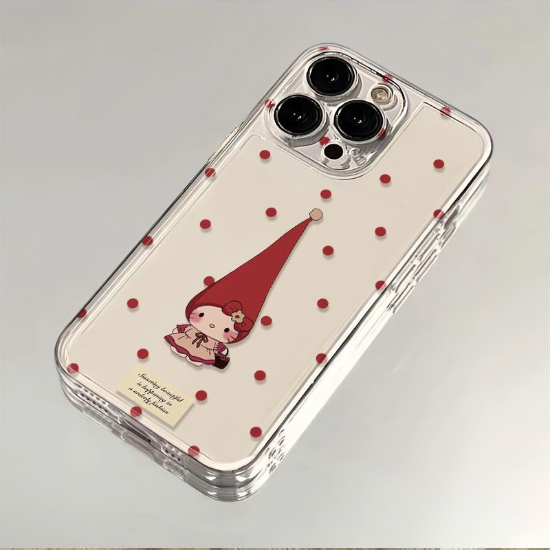 Korean-Style Cartoon Pointed Hat Kt Cat Graffiti Suitable for Apple 17Promax/15/14 Iphone13/16 Phone Case