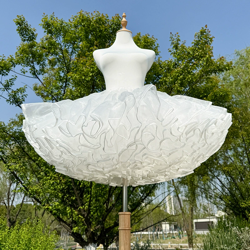 Lolita подкладка для юбки с поддержкой, безкостная 35 см мягкая пряжа пышная подкладка, один размер