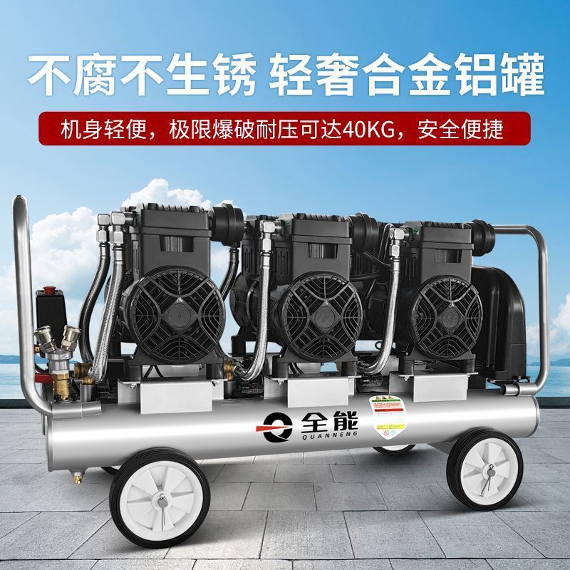Portable Real Stone Paint Air Pump Water-Filled Sand Spray Special Small Air Compressor 220V High Power High Pressure Air Pump
