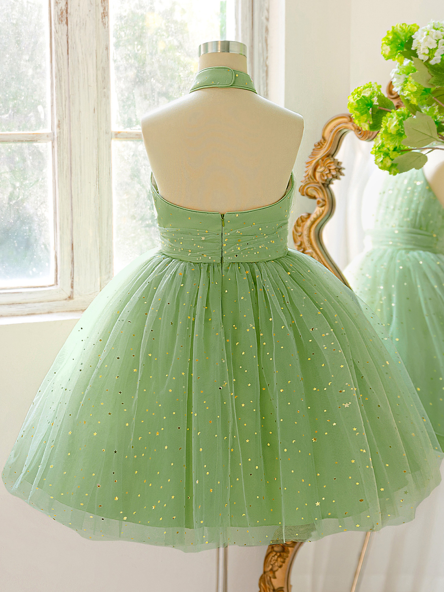 Vestido de cumpleaños de niños transfronterizos vestido de novia de flores esquinilla vestido de piano vestido de noche vestido de princesa de hombros abiertos